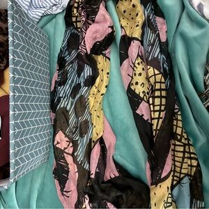 Sally from Nightmare before Christmas Colorful Abstract Patterned Scarf